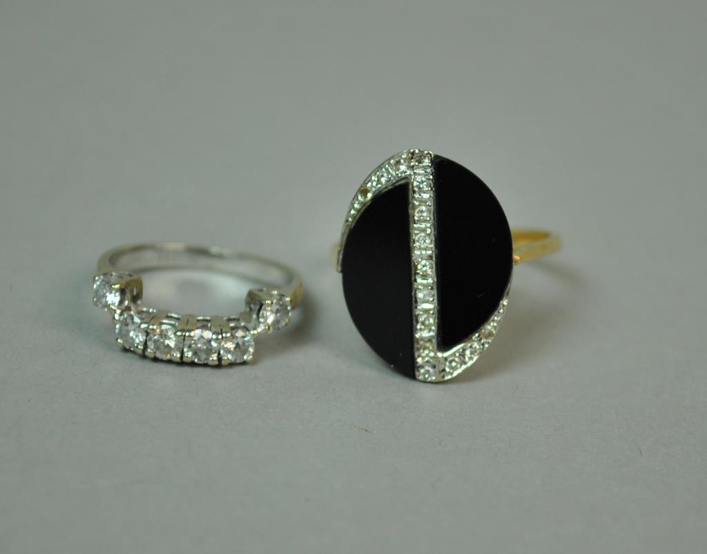 (2) DIAMOND-SET RINGS (1 of 1)