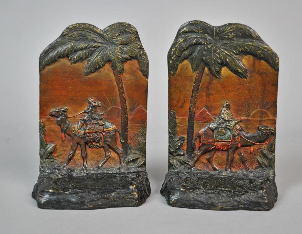 AUSTRIAN COLD PAINTED BRONZE ORIENTALIST BOOKENDS (1 of 4)