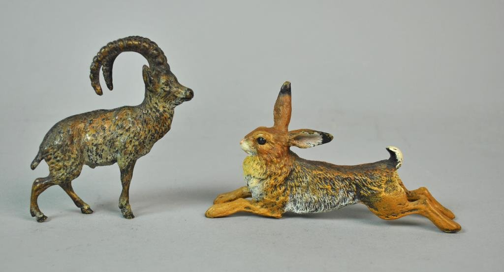 (2) AUSTRIAN COLD PAINTED BRONZE ANIMAL FIGURES (1 of 4)