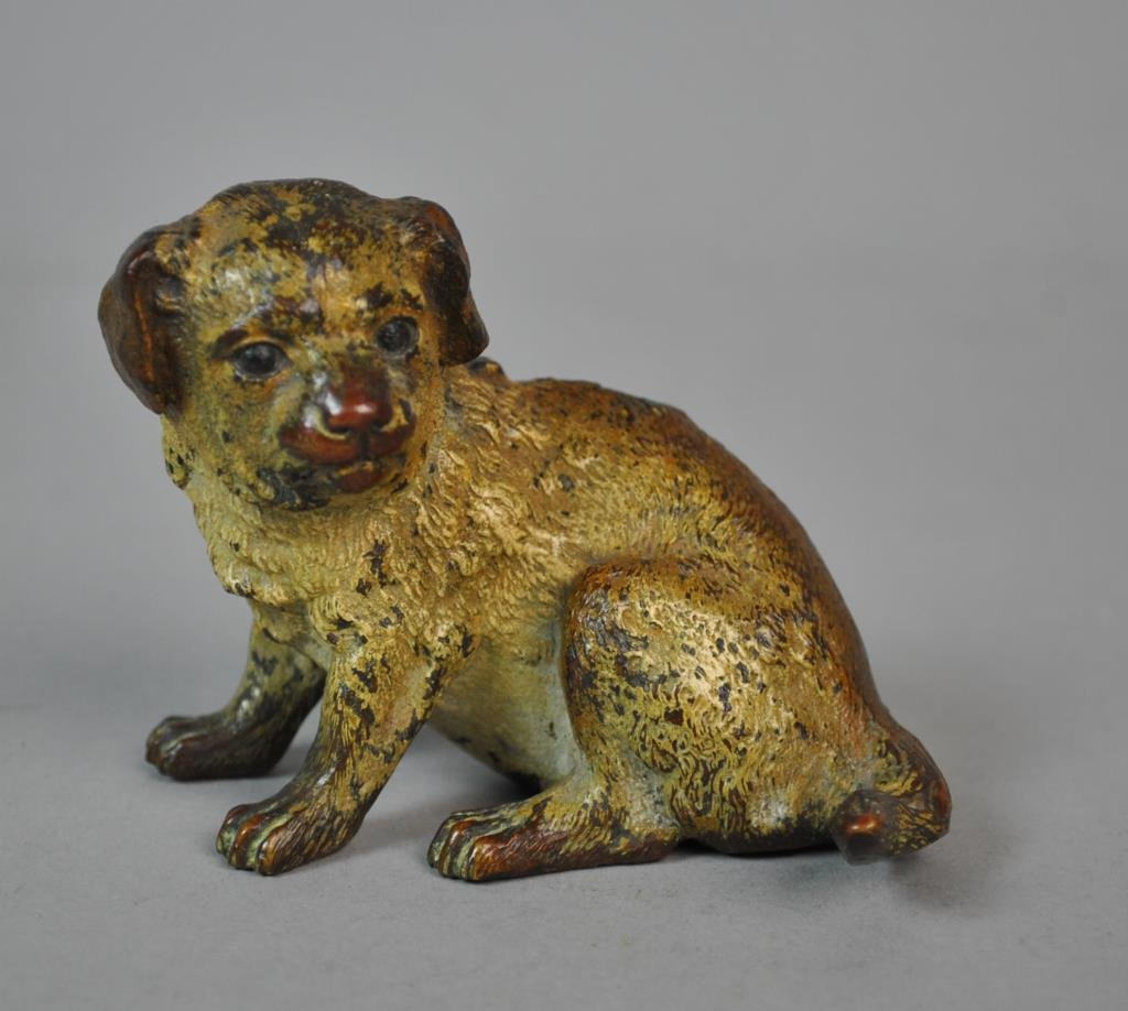 BRITISH COLD PAINTED BRONZE DOG (1 of 3)