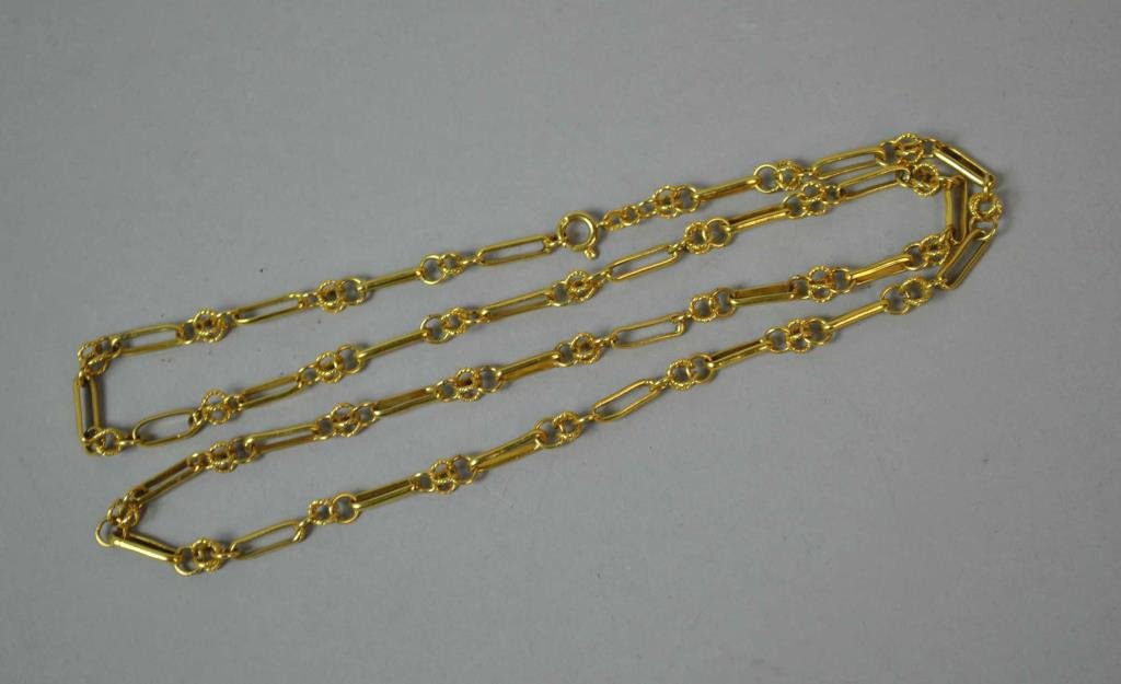 18K FANCY LINK NECKCHAIN (1 of 1)