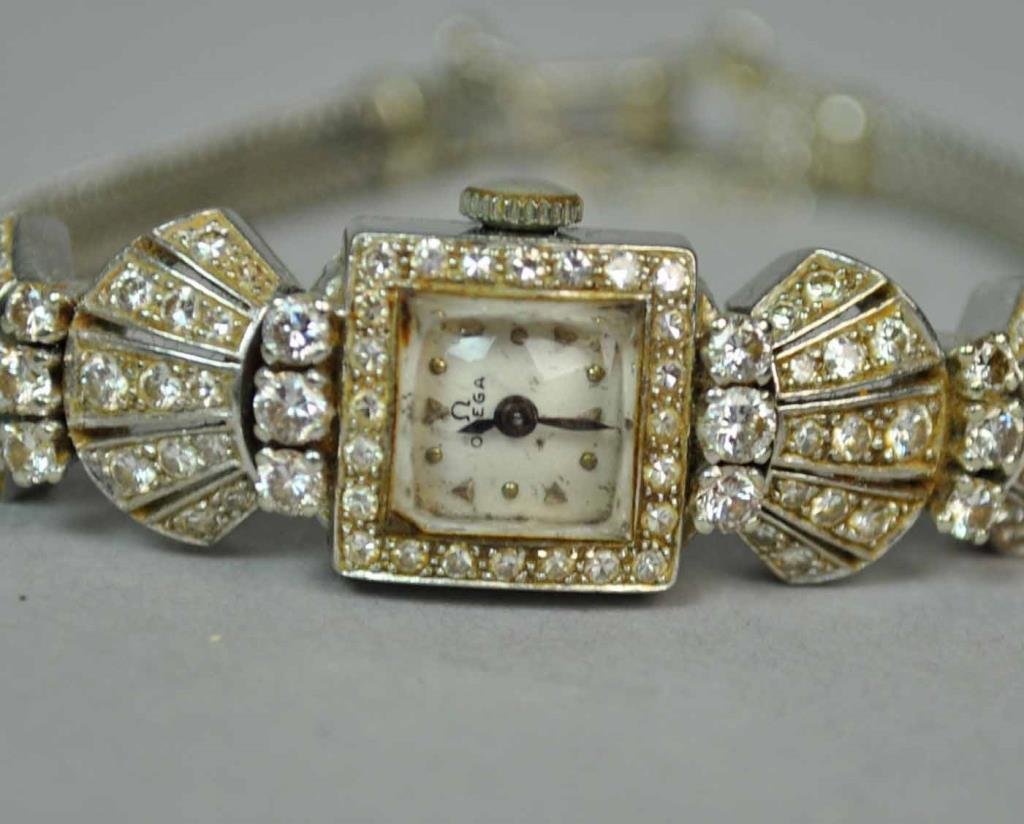 LADIES OMEGA DIAMOND DECO WATCH (1 of 3)