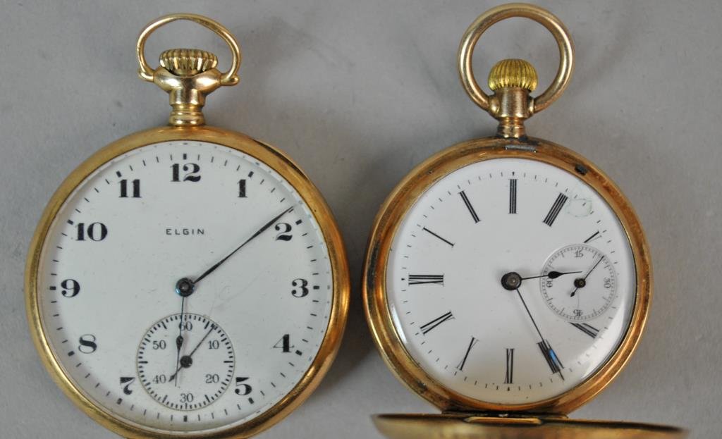 (2) GOLD POCKET WATCHES (1 of 3)