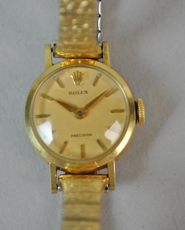 LADIES ROLEX 14K PRECISION CASE WATCH (1 of 2)