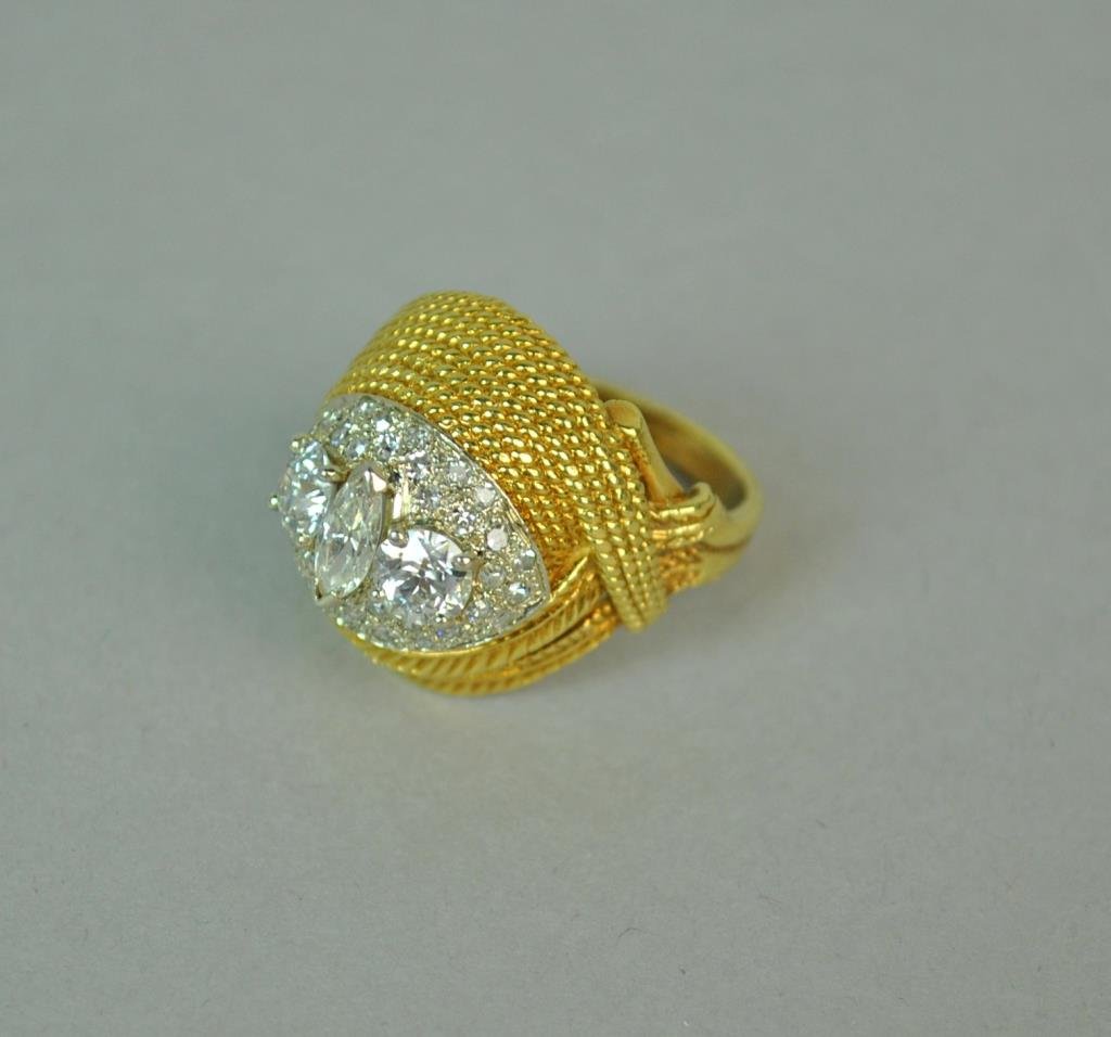 18K DIAMOND DOME RING, 1.50CTW (1 of 2)