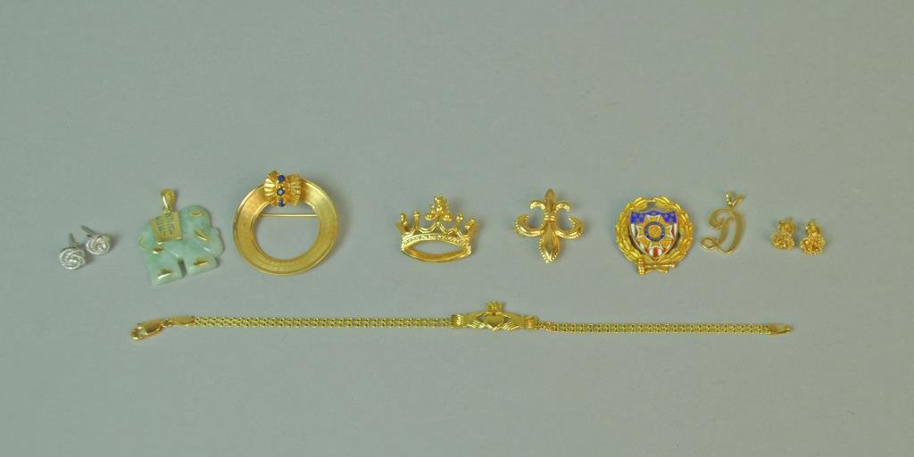 (9) PIECE GOLD JEWELRY GROUP (1 of 3)
