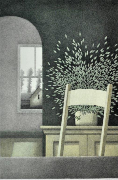 ROBERT KIPNISS LITHOGRAPH - THE OTHER ROOM (1 of 4)