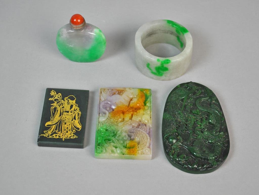 (5) PIECE CONTEMPORARY CHINESE JADE GROUP (1 of 4)