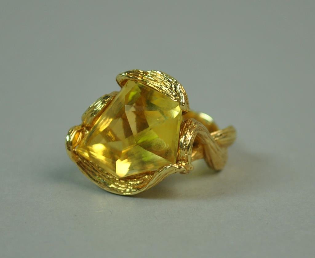 GOLD & CITRINE FANCY RING (1 of 3)