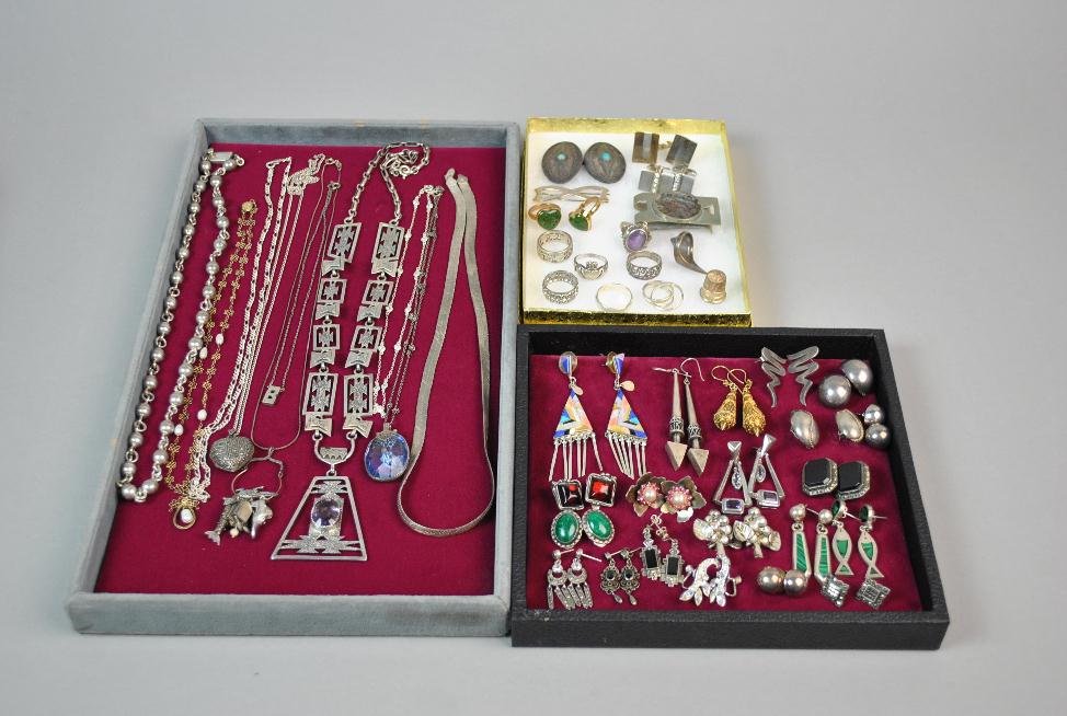 (45+) SILVER JEWELRY GROUP (1 of 2)