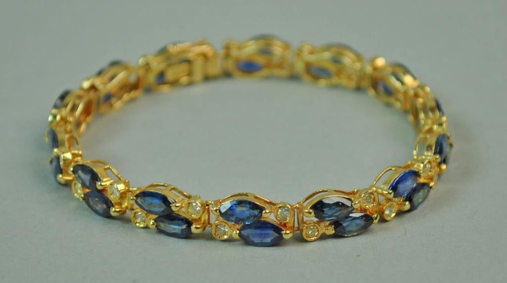 DIAMOND & BLUE STONE BRACELET (1 of 3)