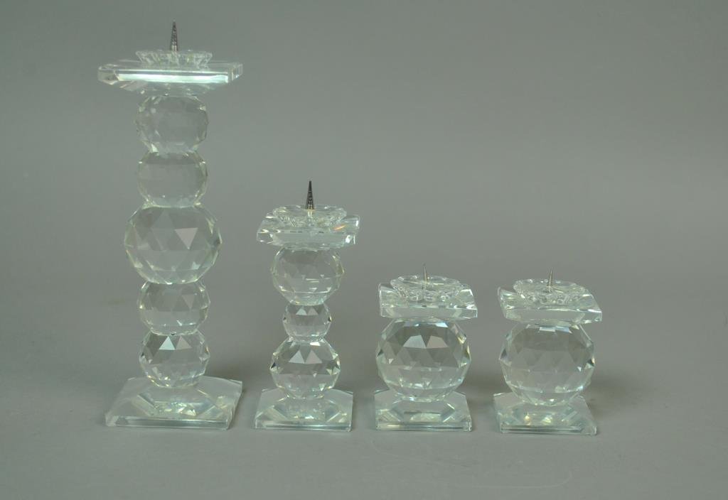 (4) SWAROVSKI CRYSTAL CANDLE HOLDERS (1 of 1)