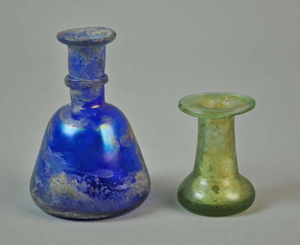 (2) ROMAN GLASS VESSELS (1 of 5)