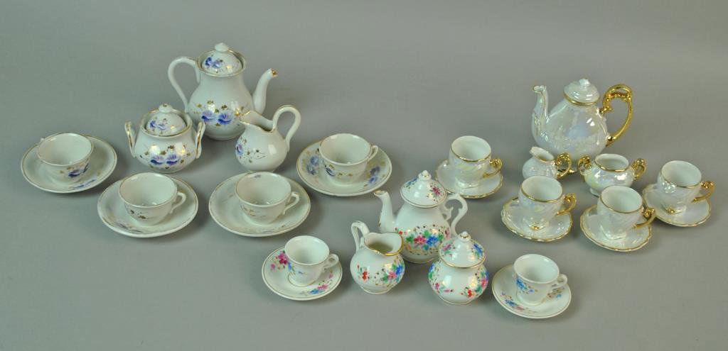 (3) PORCELAIN CHILD'S TEA SETS (1 of 4)