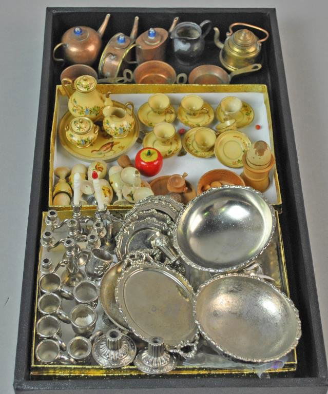 (75+) TREENWARE & METALWARE MINIATURES (1 of 4)