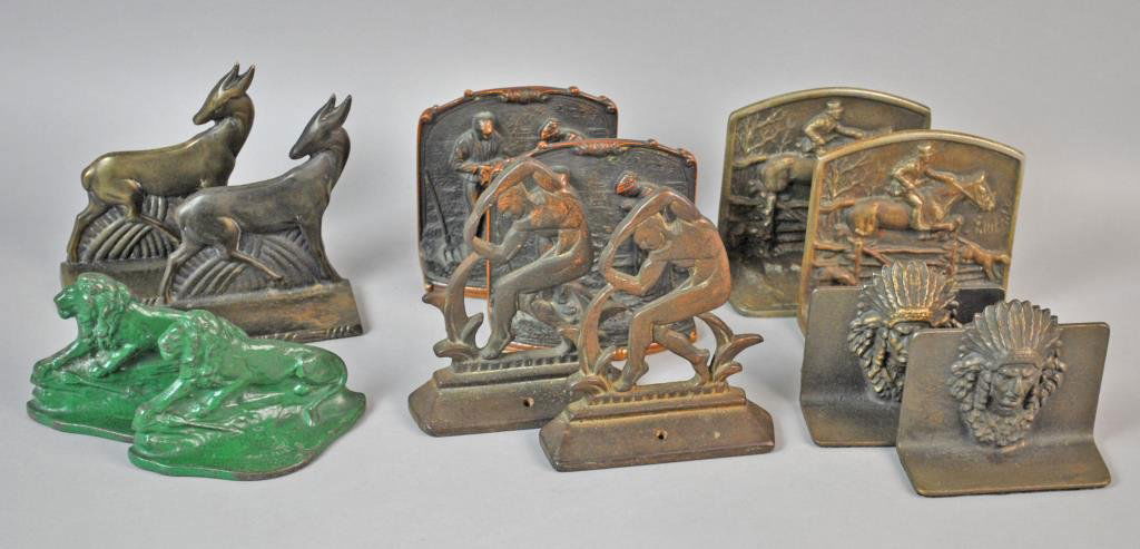 (6) PAIRS OF VINTAGE BOOKENDS (1 of 7)