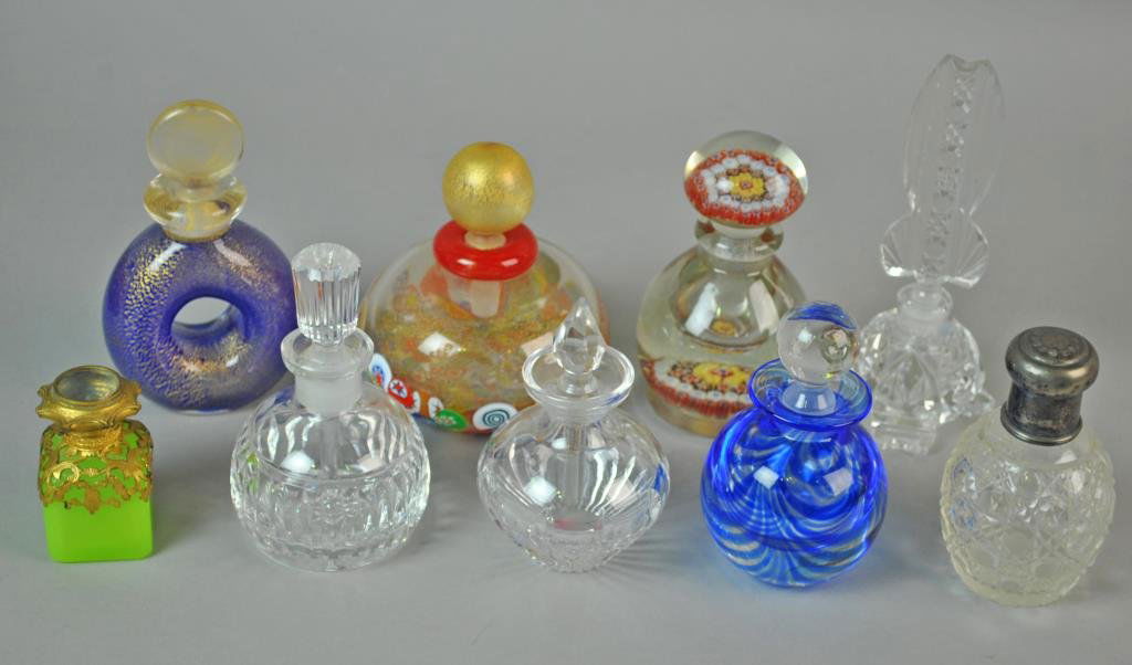 (9) COLLECTIBLE GLASS PERFUME BOTTLES (1 of 5)