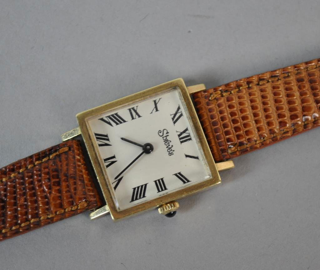 SHREVE'S GOLD CASE WATCH (1 of 3)