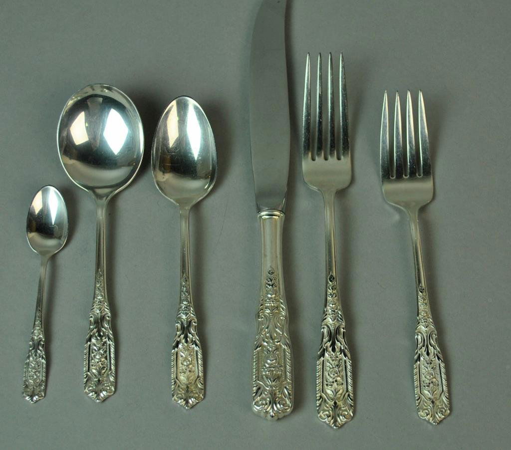 (56) PIECE WESTMORLAND STERLING FLATWARE SERVICE (1 of 2)