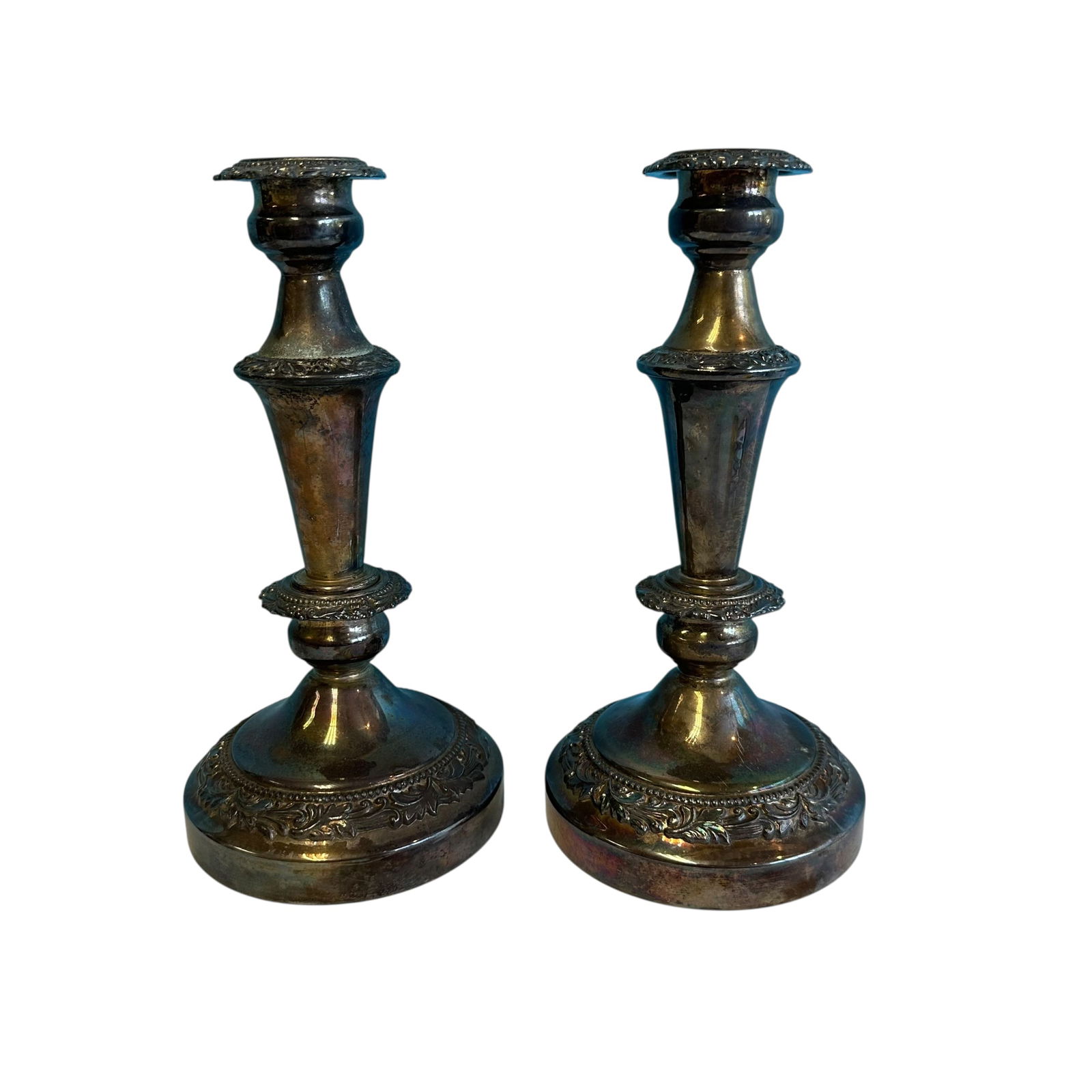 Pair of Silver-plate Candlesticks (1 of 7)