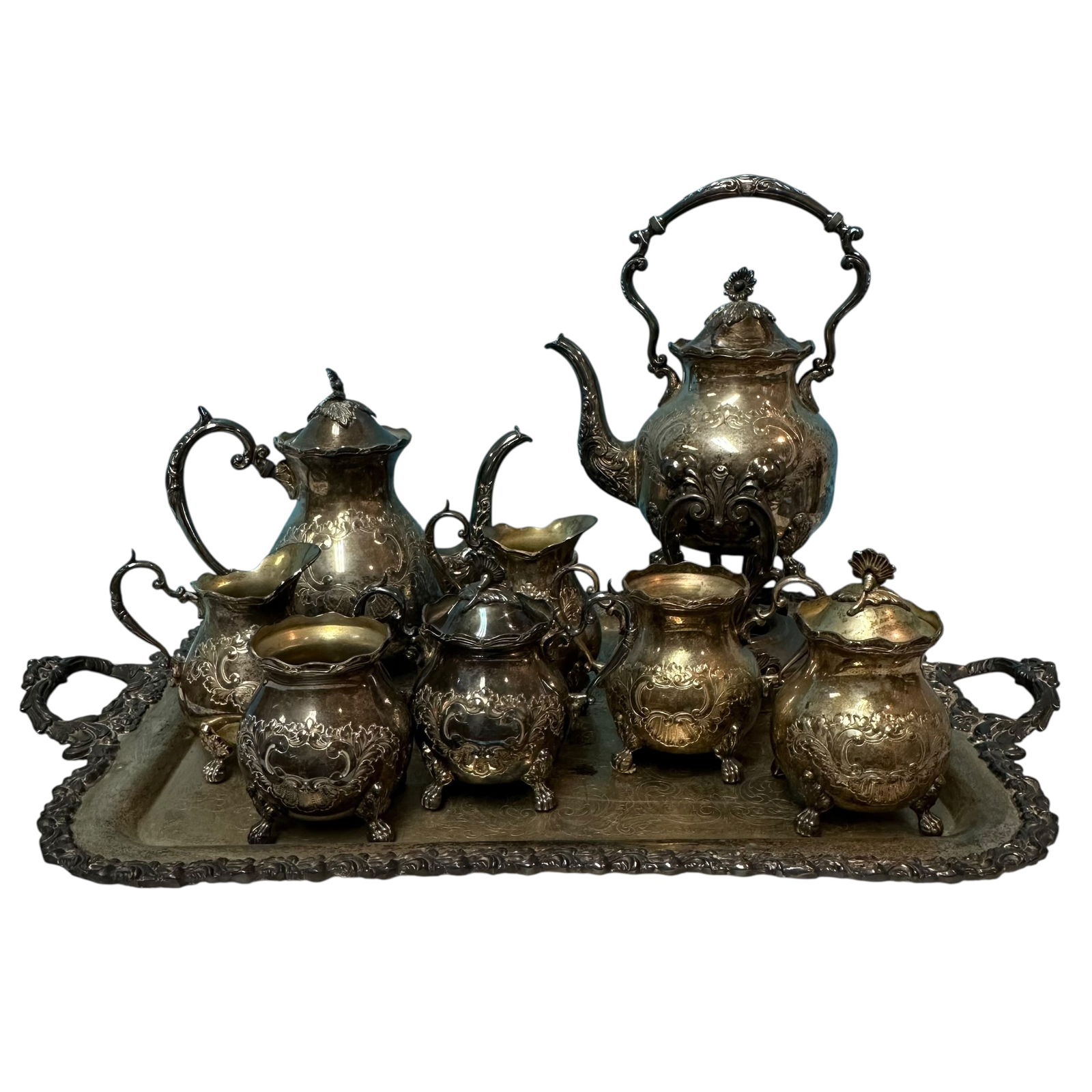 Birmingham BSC Silver over Copper Tea Set (1 of 14)