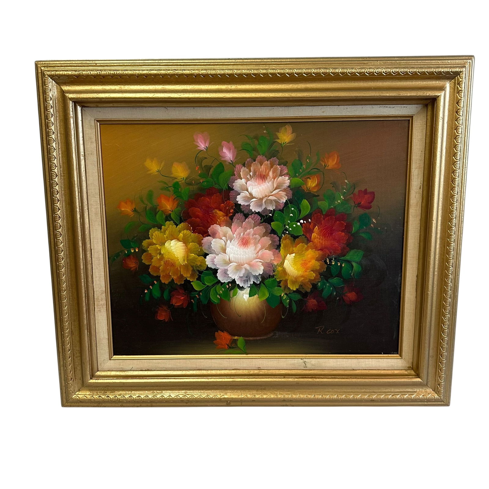Framed Still Life Oil Painting By R Cox (1 of 7)