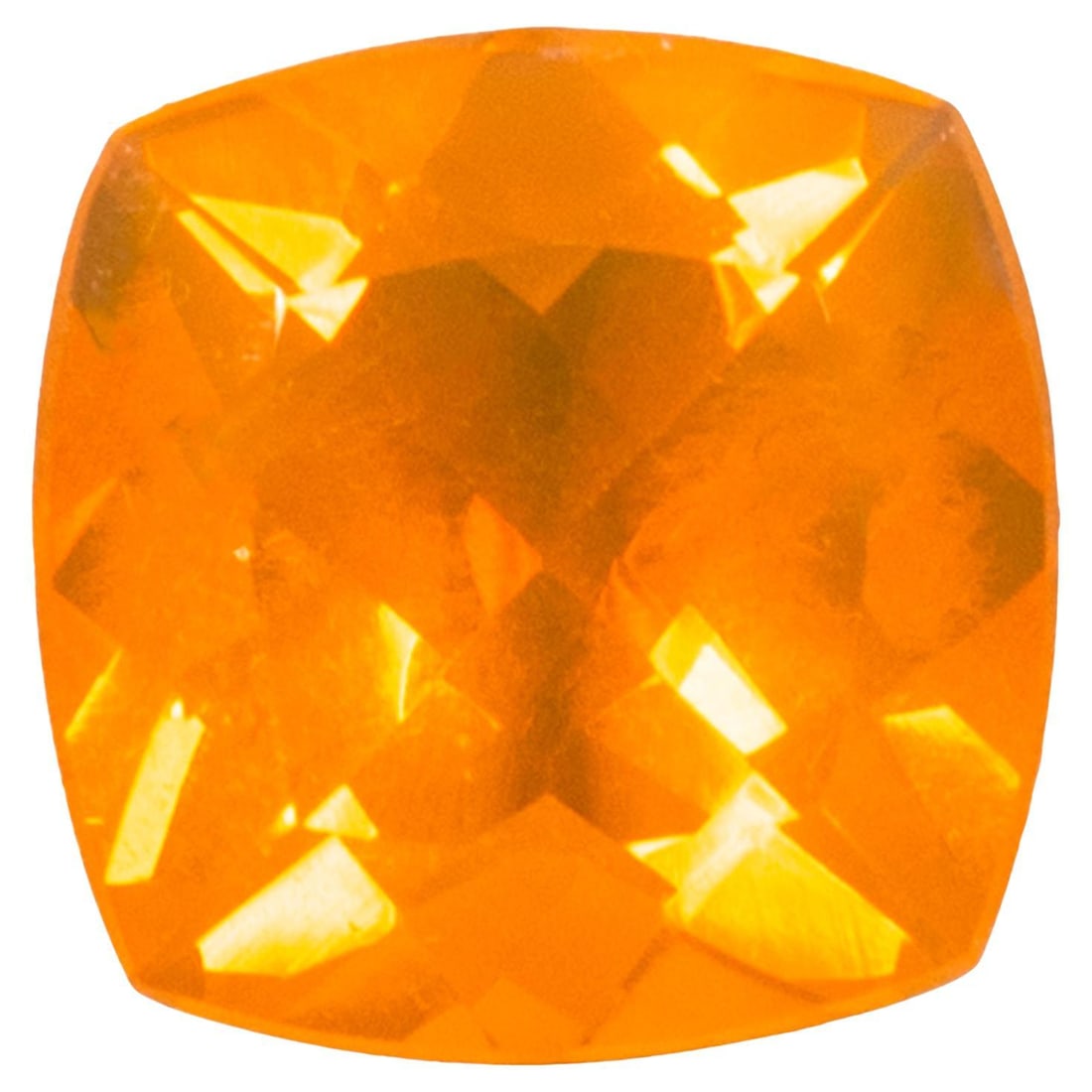 Natural 6.70 Carat Mexican Fire Opal Cushion Cut Loose Gemstone Play-of-Color (1 of 6)