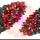 Rhodolite Cocktail Ring White Topaz 6.29 Carats 14K Rose Gold Plated