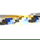 Blue Sapphires Diamonds Half Eternity Band Ring 3.29 Carats 18K Yellow Gold
