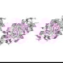 Pink Amethyst Floral Earrings 7.7 Carats 18K White Gold Plated Sterling Silver