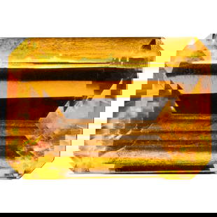 Natural Citrine 6.83 Carat Emerald Cut Loose Gemstone: This exquisite 6.83 carat Natural Citrine features a refined emerald cut, enhancing its clarity and depth with mesmerizing step-cut facets. Exhibiting a rich golden-yellow hue, this gemstone glows wit