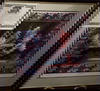John Ward-Surrounded by Memories: Framed reproduction lithograph Print # 25 of 1200 by Daniel A. Moore. Medium Oil and Acrylics. Signed, numbered, with certificate of Limited edition.