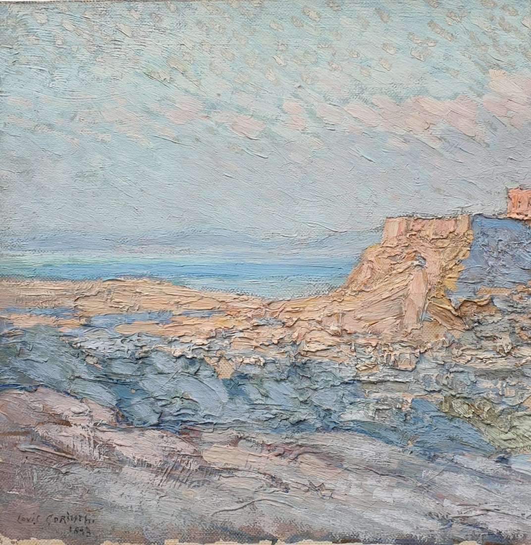 LOVIS CORINTH (1858–1925) COASTAL LANDSCAPE PAIR OF OIL-ON-CANVAS PAINTINGS: LOVIS CORINTH (1858–1925) COASTAL LANDSCAPE PAIR OF OIL-ON-CANVAS PAINTINGS THIS PAIR OF OIL-ON-CANVAS PAINTINGS (EACH 35 X 35 CM) BY LOVIS CORINTH (1858–1925), A LEADING GERMAN ARTIST AND CENTRAL