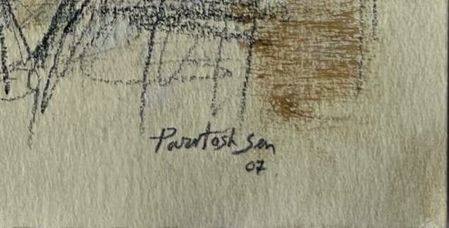PARITOSH SEN (1918– 2008) PAINTING SIGNED AND DATED BOTTOM RIGHT, 2007 MIXED MEDIA - 2