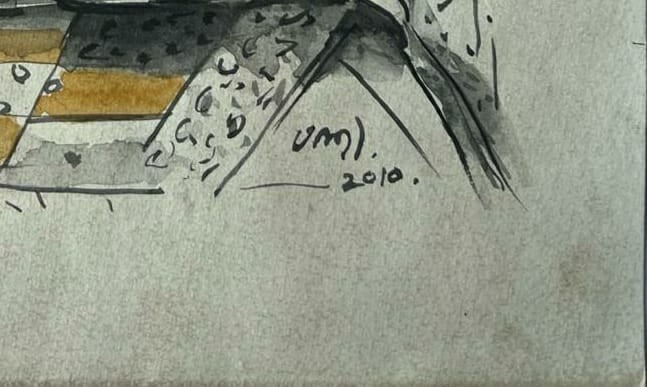 KG SUBRAMANIAN (1924 – 2016 ) WATERCOLOR ON PAPER SIGNED AND DATED BOTTOM RIGHT ,2010 - 2