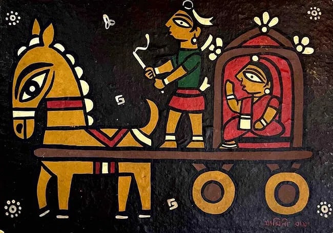 JAMINI ROY (1887–1972) UNTITLED | INDIAN GOUACHE ON PAPER PAINTINGS (C. MID-20TH CENTURY) (1 of 1)