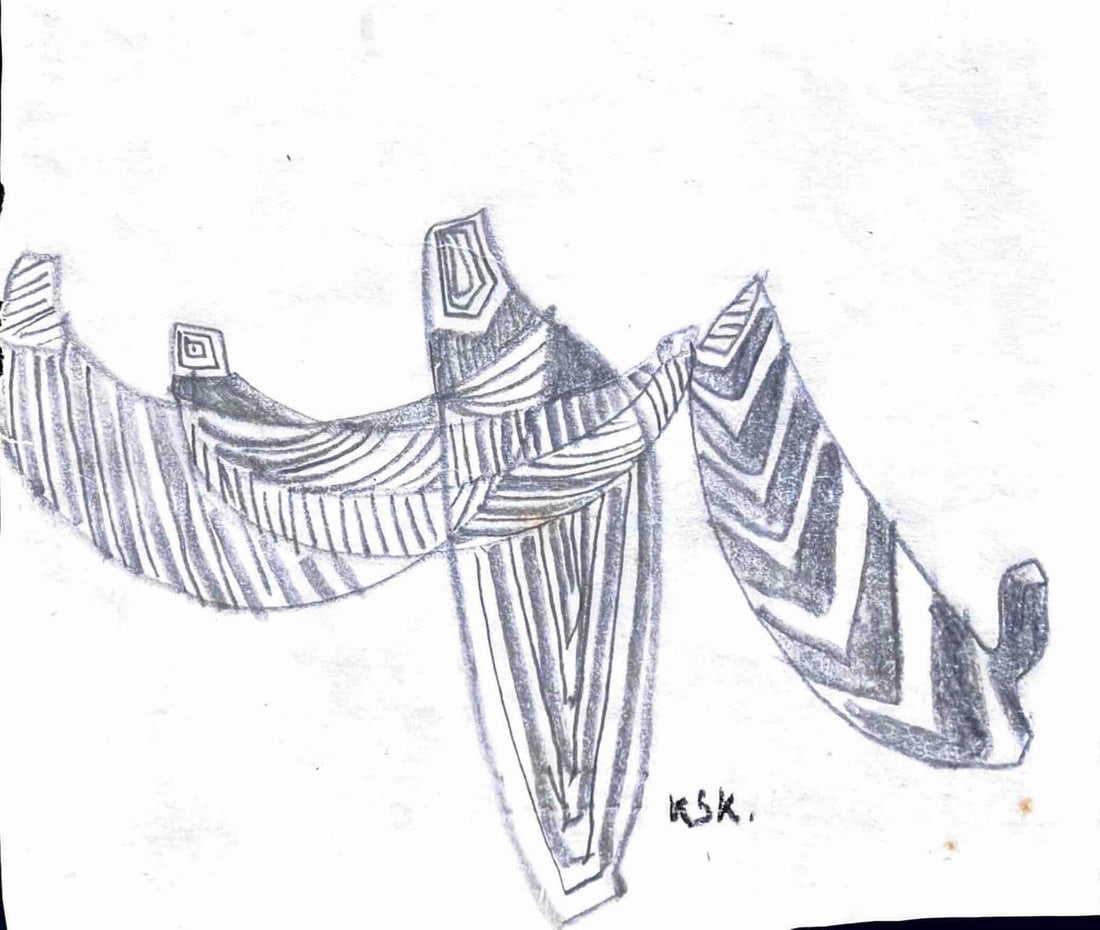 K.S. KULKARNI (INDIA, 1916-1994) CHARCOAL ON PAPER UNTITLED (ABSTRACT FORM): K.S. KULKARNI (INDIA, 1916-1994) CHARCOAL ON PAPER UNTITLED (ABSTRACT FORM)A STRIKING ABSTRACT DRAWING BY K. S. KULKARNI, EXECUTED IN CHARCOAL ON PAPER, THIS WORK SHOWCASES THE ARTIST’S MASTERFUL US