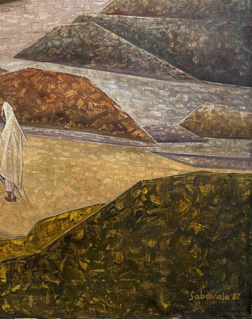 J SABAVALA (1922 - 2011) OIL ON CANVAS JOURNEY THROUGH THE LANDSCAPE 1987 - 2