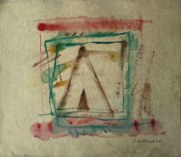 JAGDISH SWAMINATHAN (1928 – 1994), WATER COLOUR ON PAPER, SIGNED BOTTOM RIGHT: JAGDISH SWAMINATHAN (1928 – 1994), WATER COLOUR ON PAPER, SIGNED BOTTOM RIGHT THIS WATERCOLOUR ON PAPER BY JAGDISH SWAMINATHAN, SIGNED AT THE BOTTOM RIGHT, SHOWCASES HIS DISTINCTIVE STYLE AND MASTER