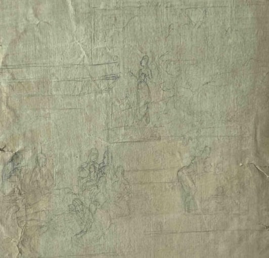 INDIAN KISHANGARH MINIATURE PAINTING SKETCH – LADIES PLEASING: INDIAN KISHANGARH MINIATURE PAINTING SKETCH – LADIES PLEASINGA DELICATE MINIATURE SKETCH FROM THE KISHANGARH SCHOOL DEPICTING LADIES ENGAGED IN PLEASING AND GRACEFUL ACTIVITIES, EXEMPLIFYING THE SCH