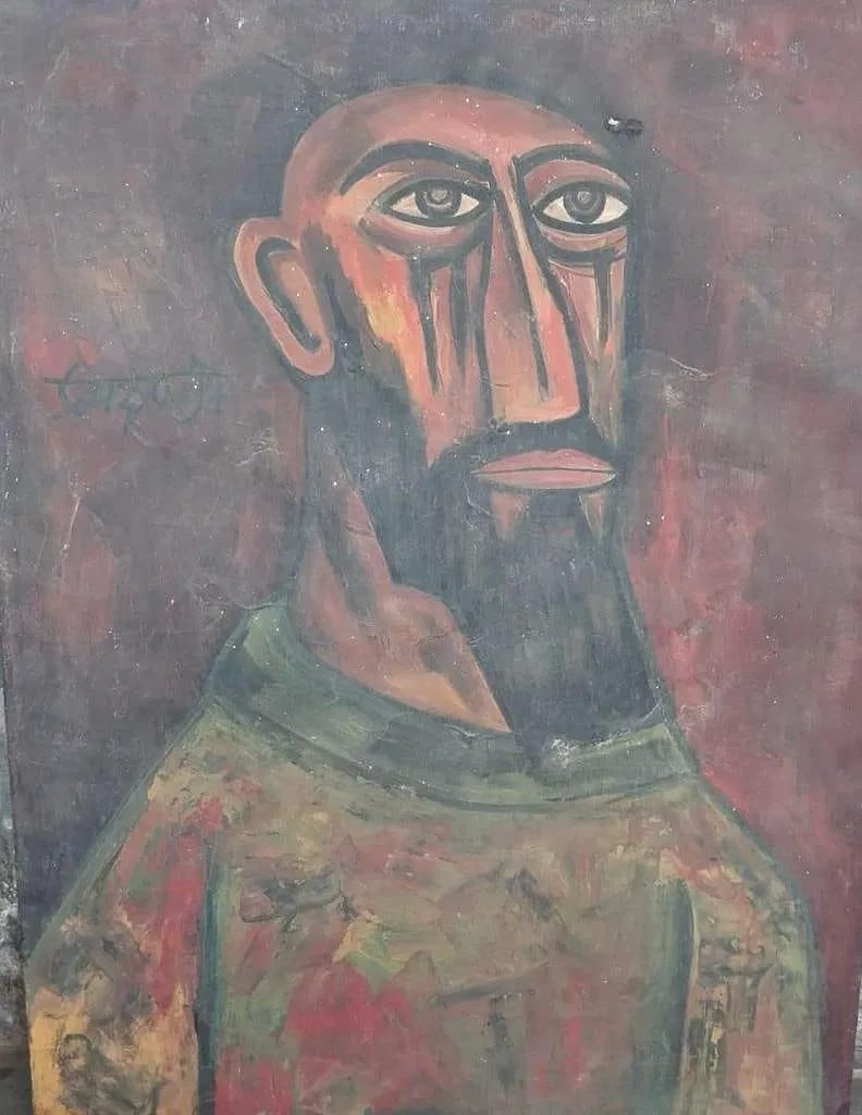 F. N. SOUZA (1924–2002) UNTITLED (PORTRAIT) OIL ON CANVAS 30 × 22 INCHES: F. N. SOUZA (1924–2002)UNTITLED (PORTRAIT) OIL ON CANVAS 30 × 22 INCHES THIS STRIKING OIL ON CANVAS IS A POWERFUL EXAMPLE OF F. N. SOUZA’S DISTINCTIVE FIGURATIVE LANGUAGE, CHARACTERISED BY BOLD O