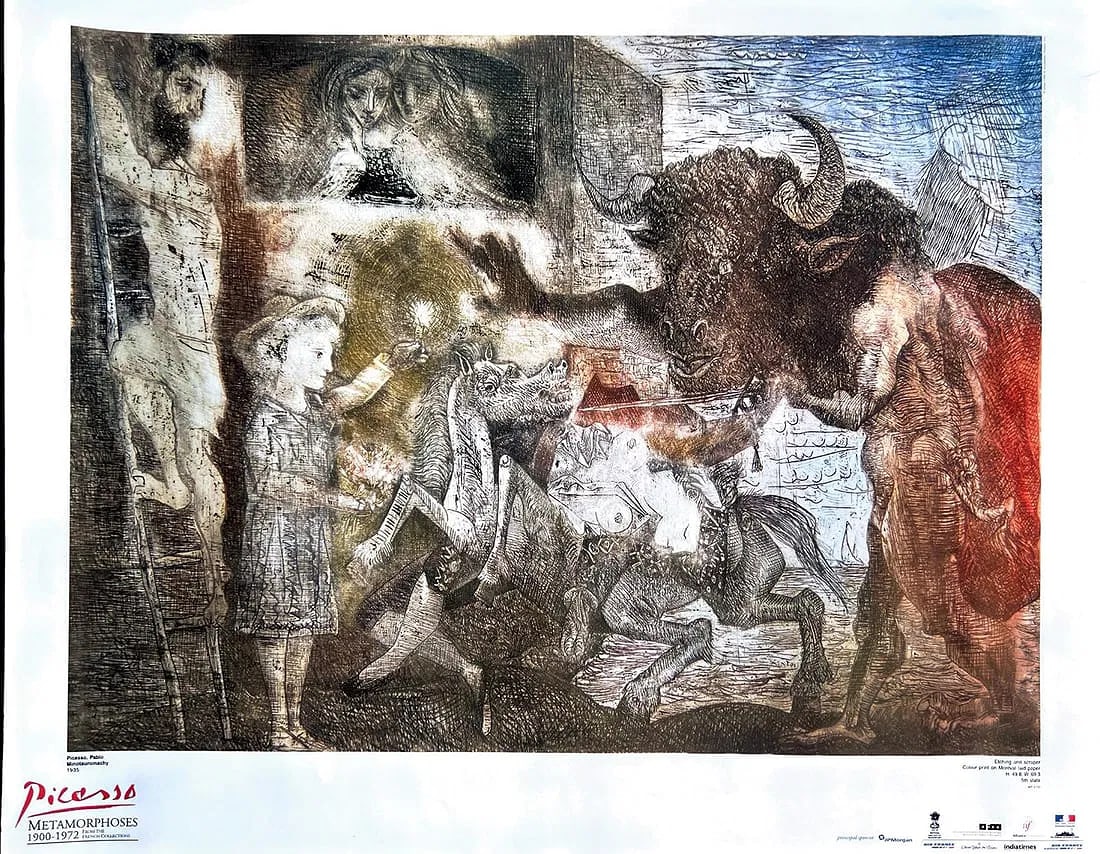 MINOTAUR AND CHILD / PABLO PICASSO (1881–1973) – NATIONAL GALLERY OF MODERN ART EXHIBITION PRINT (1 of 1)