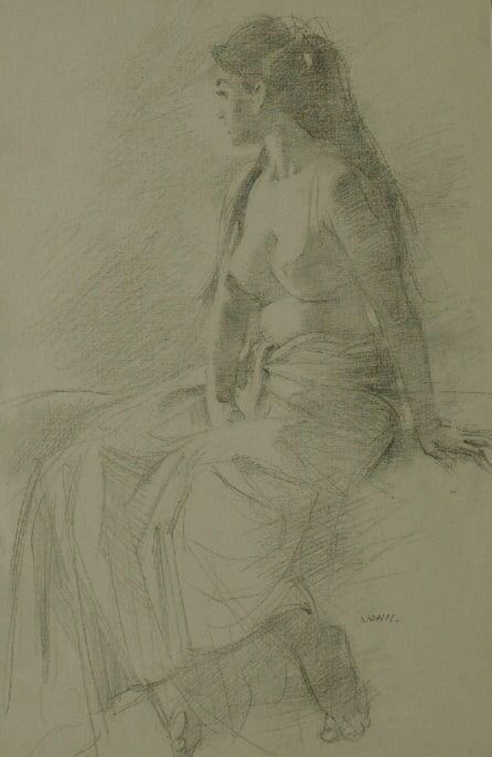JOHN FERNANDES UNTITLED PENCIL ON PAPER 13 X 20 INCHES (1 of 1)