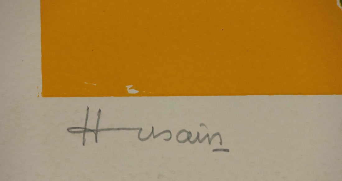 MAQBOOL FIDA HUSAIN (1915-2011) HORSE SERIGRAPH IN COLOURS, ARTIST'S PROOF, SIGNED 'HUSSAIN' IN - 2