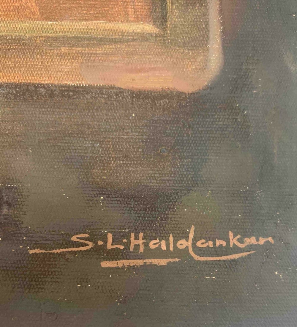 SAWLARAM LAXMAN HALDANKAR (INDIAN , 1882-1969) OIL ON PAPER 30 X 22 IN - 2