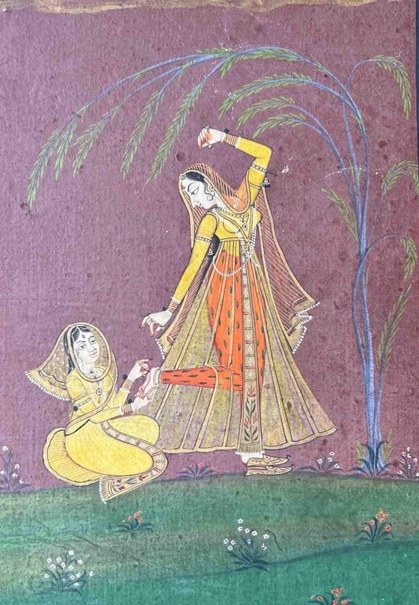 WOMAN ASSISTING A DANCER IN AN ORNATE GARDEN (1 of 1)