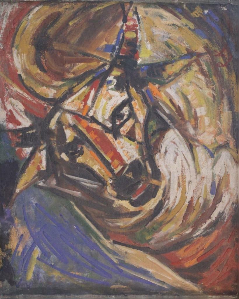 RAMKINKAR BAIJ (INDIAN 1906-1980), 'UNTITLED', C1960'S: RAMKINKAR BAIJ (INDIAN 1906-1980), 'UNTITLED', C1960'S, MIXED MEDIA ON CANVAS, 24 X 20 INCHES AN EXPRESSIVE ABSTRACT COMPOSITION CHARACTERIZED BY DYNAMIC, HEAVILY WORKED BRUSHSTROKES AND A RICH PALETT