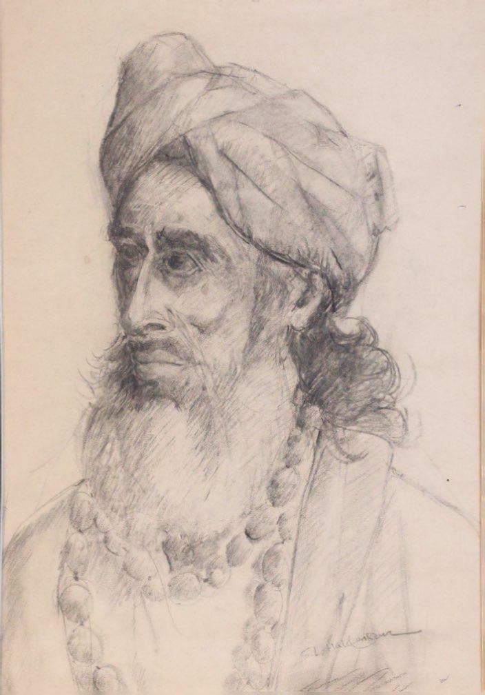 SAWLARAM HALDANKAR (INDIAN, 1882-1962), 'UNTITLED', SKETCH ON PAPER 20 X 14 (1 of 2)