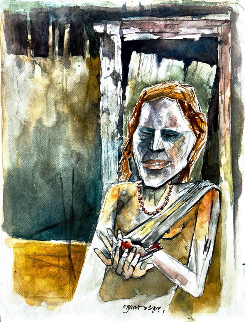 SHYAMAL DUTTA RAY (1934- 2005) WATERCOLOUR ON PAPER - SIGNED MIDDLE BOTTOM: SHYAMAL DUTTA RAY (1934- 2005) WATERCOLOUR ON PAPER - SIGNED MIDDLE BOTTOM THIS WATERCOLOUR ON PAPER BY SHYAMAL DUTTA RAY IS SIGNED AT THE MIDDLE BOTTOM, DEMONSTRATING THE ARTIST-S DELICATE AND