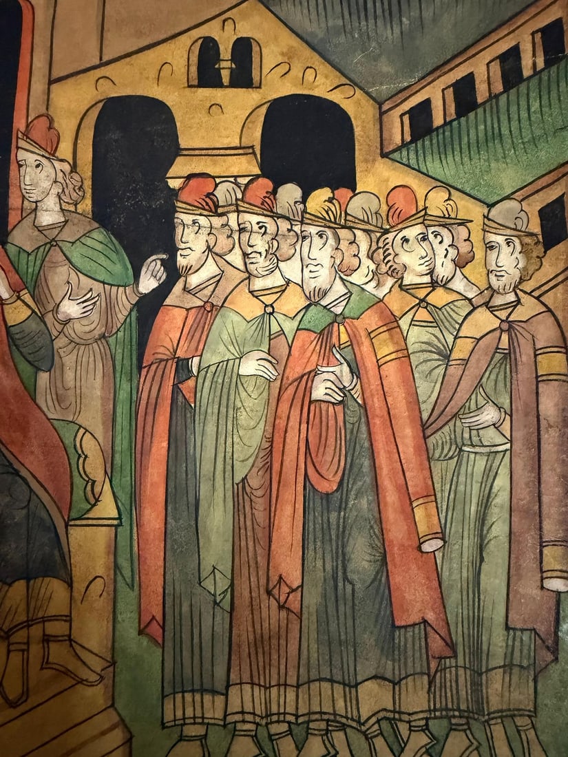 RARE YAHOODI (JEWISH) PAINTING OF ROYAL GATHERING, 19TH CENTURY - 3